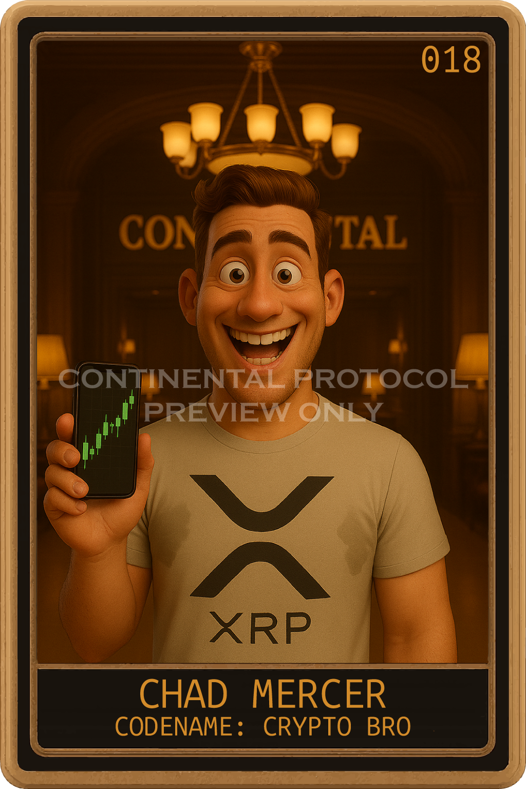 Card 018 — Crypto Bro front