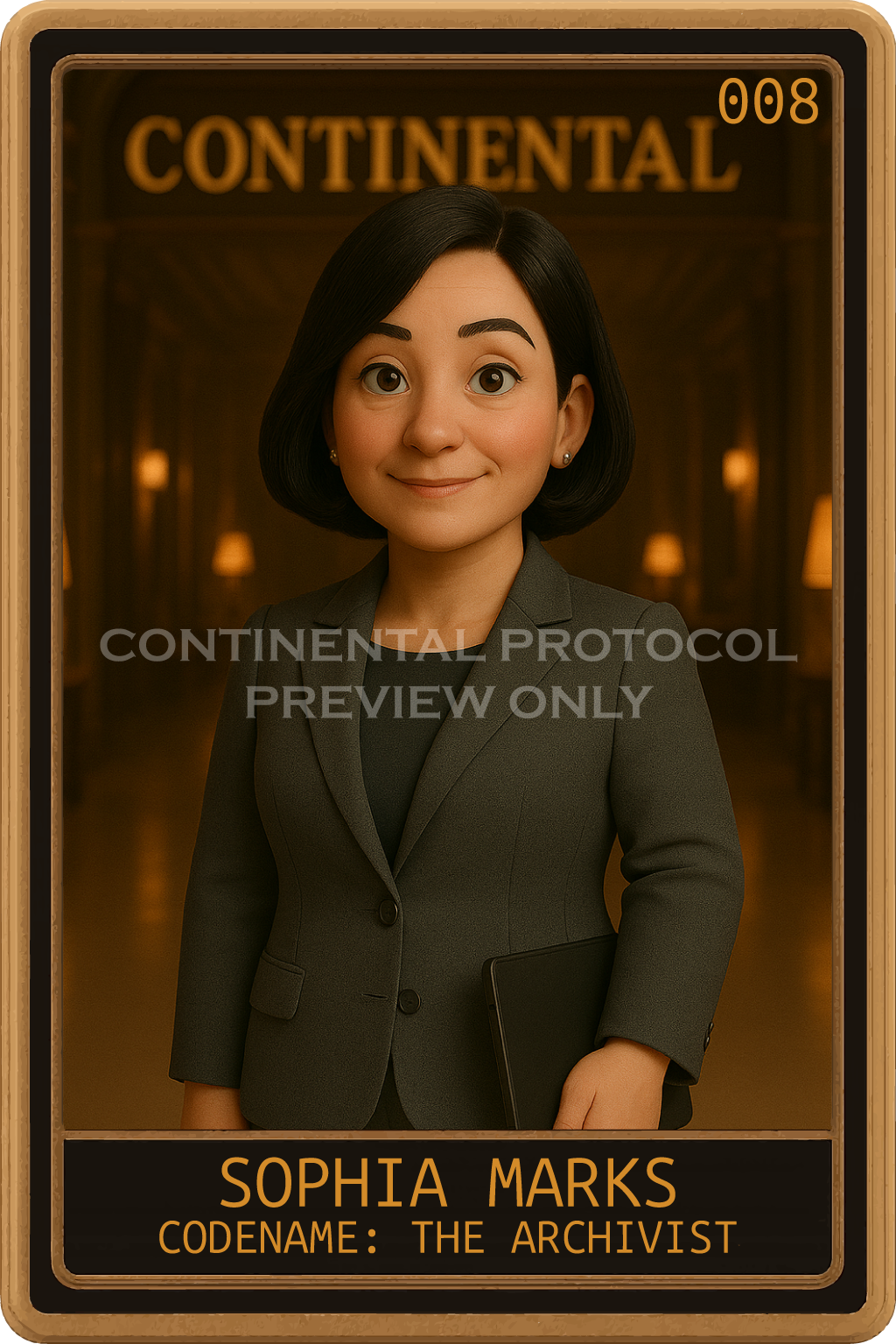 Card 008 — Sophia Marks front