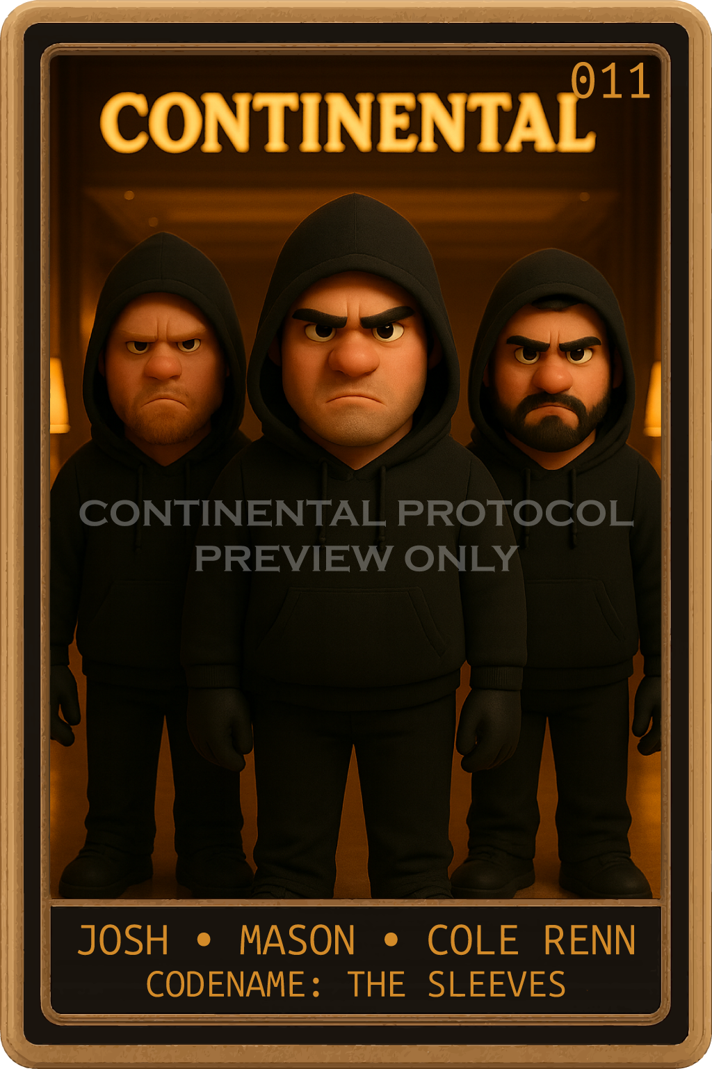 Card 011 — The Sleeves (Josh, Mason & Cole Renn) front